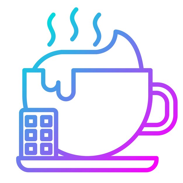 Estilo de ilustración vectorial de chocolate caliente