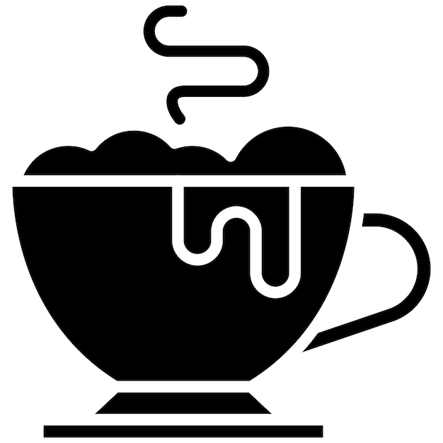 Estilo de ilustración vectorial de chocolate caliente