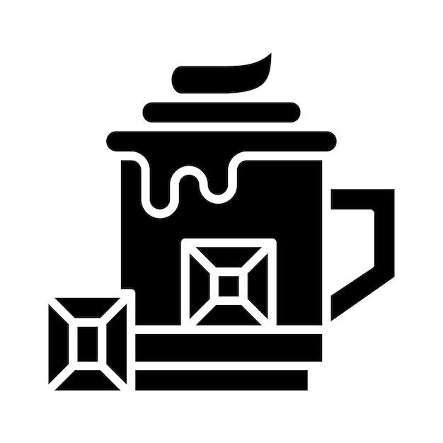 Estilo de ilustración vectorial de chocolate caliente