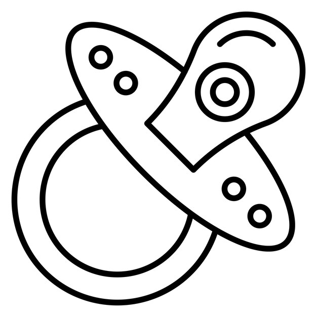Estilo de ilustración vectorial del chupete