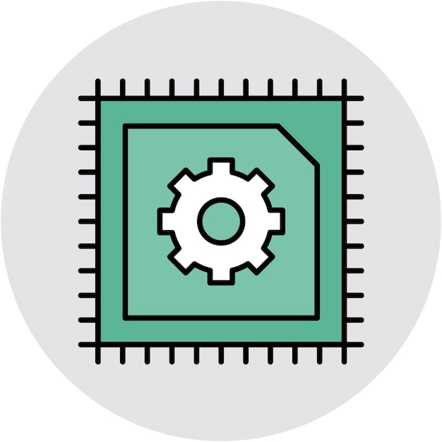 Estilo de ilustración vectorial de la cibernética
