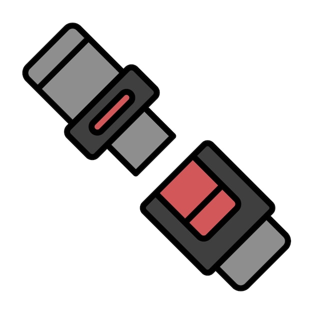 Estilo de ilustración vectorial del cinturón de seguridad