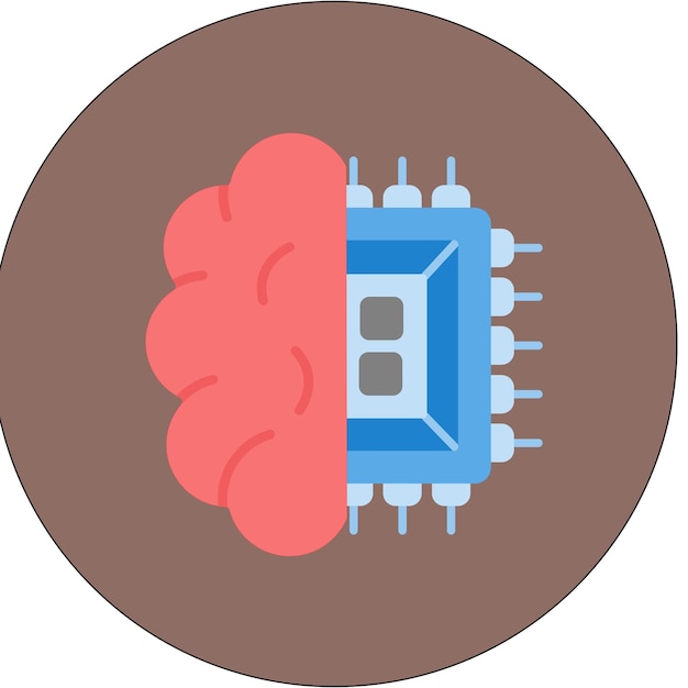 Estilo de ilustración vectorial del circuito cerebral