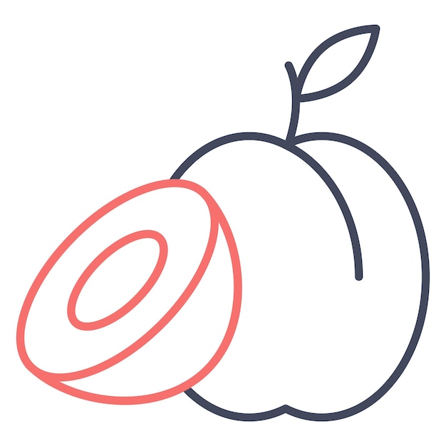 Estilo de ilustración vectorial de ciruela