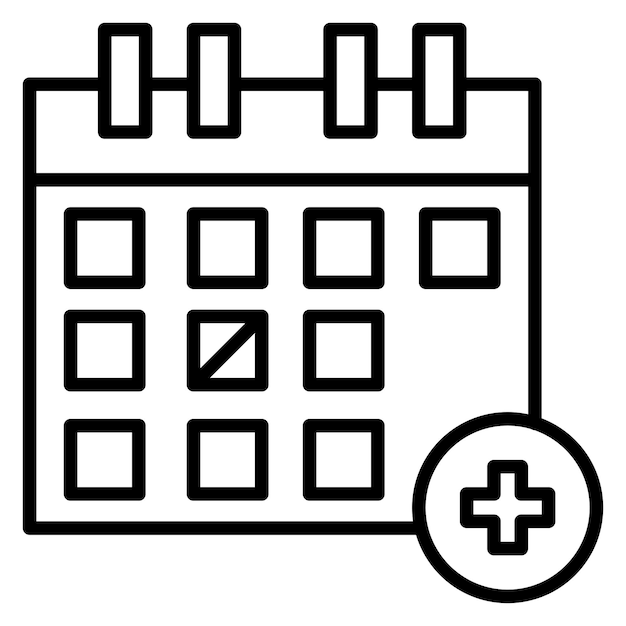Estilo de ilustración vectorial de la cita médica