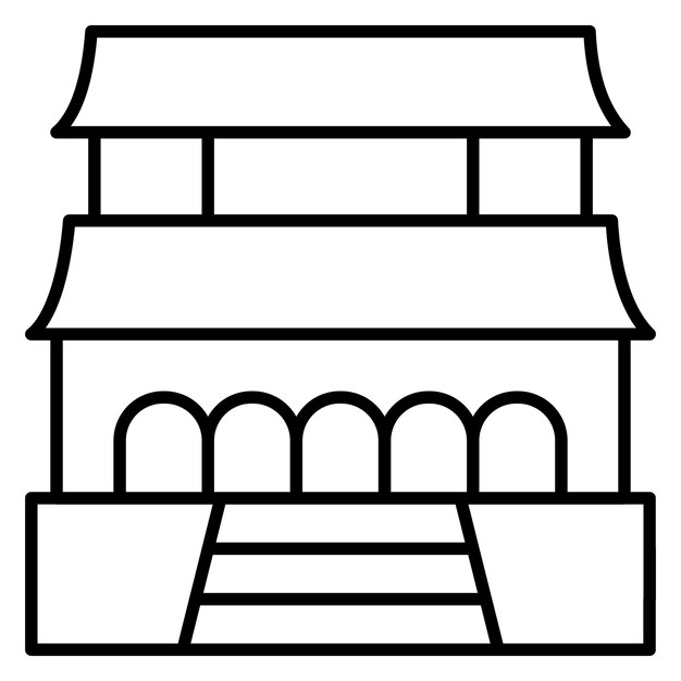 Estilo de ilustración vectorial de la Ciudad Prohibida