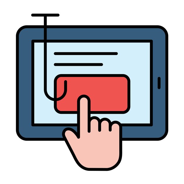 Estilo de ilustración vectorial de clickbait