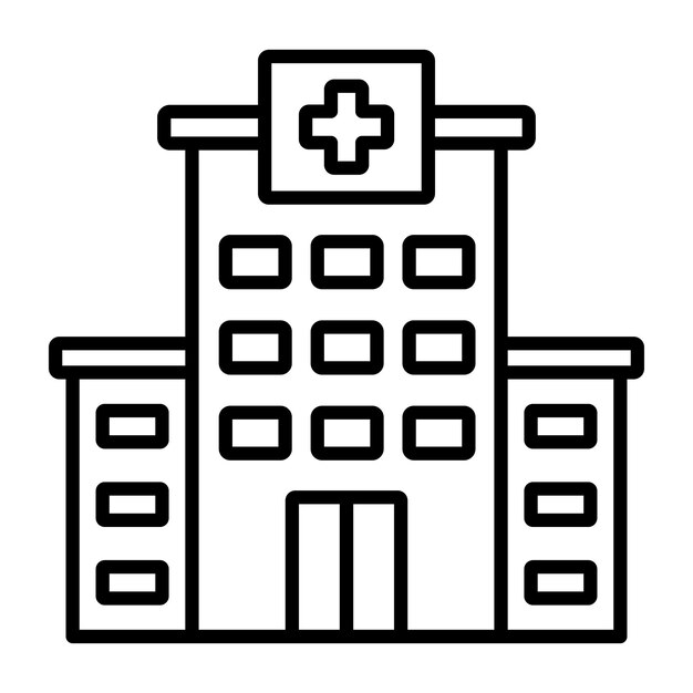 Estilo de ilustración vectorial de la Clínica