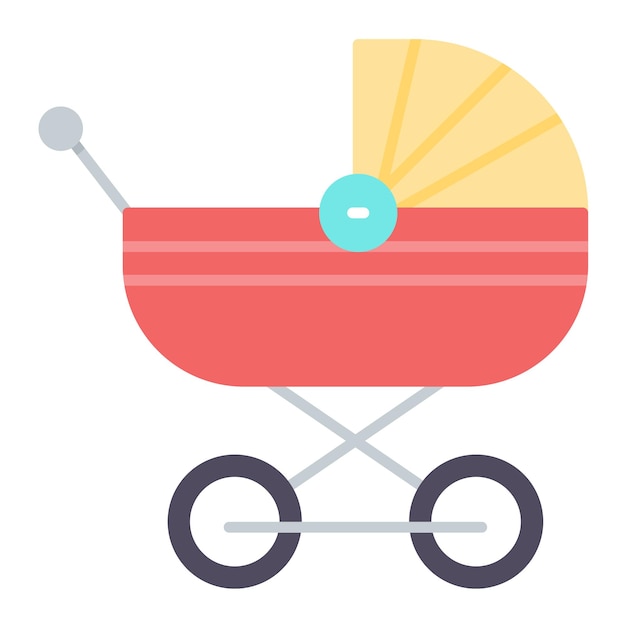 Estilo de ilustración vectorial del cochecito