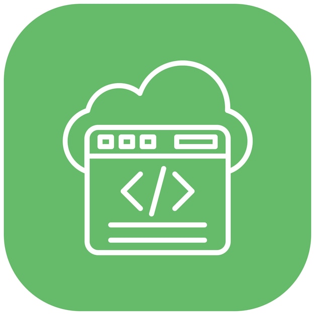 Estilo de ilustración vectorial de codificación de nubes