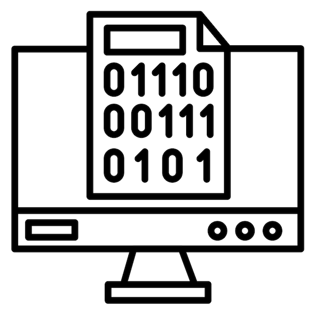 Estilo de ilustración vectorial de código binario