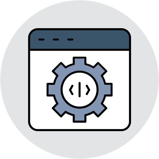 Estilo de ilustración vectorial de código de ingeniería