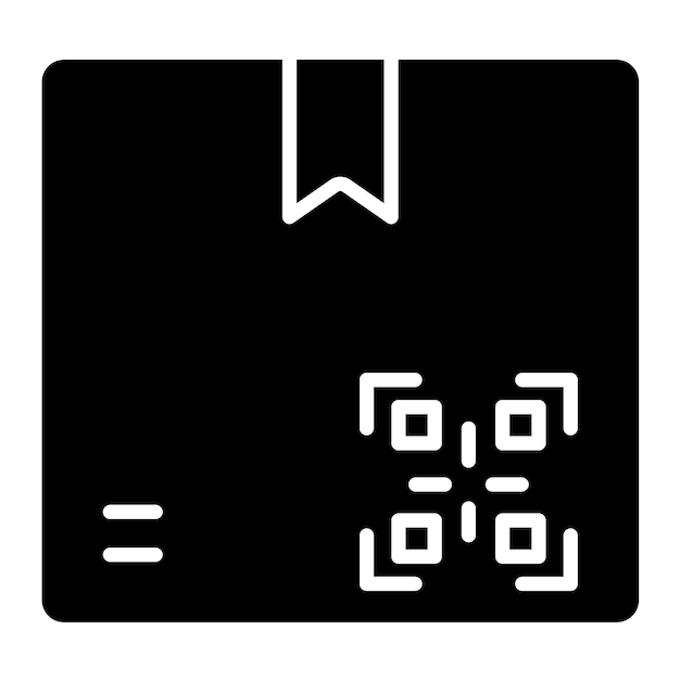 Estilo de ilustración vectorial del código QR del paquete