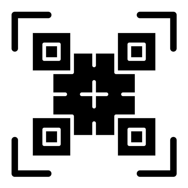 Estilo de ilustración vectorial de código QR