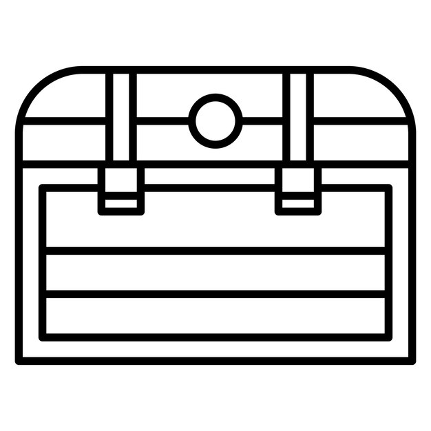 Estilo de ilustración vectorial del cofre del tesoro