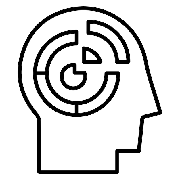 Estilo de la ilustración vectorial cognitiva