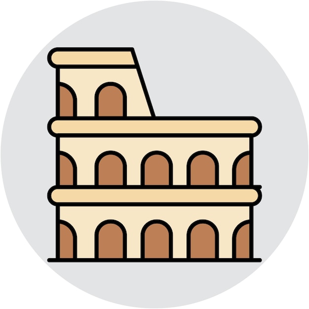 Estilo de ilustración vectorial del Coliseo