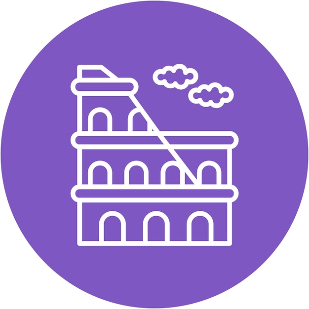 Estilo de ilustración vectorial del Coliseo