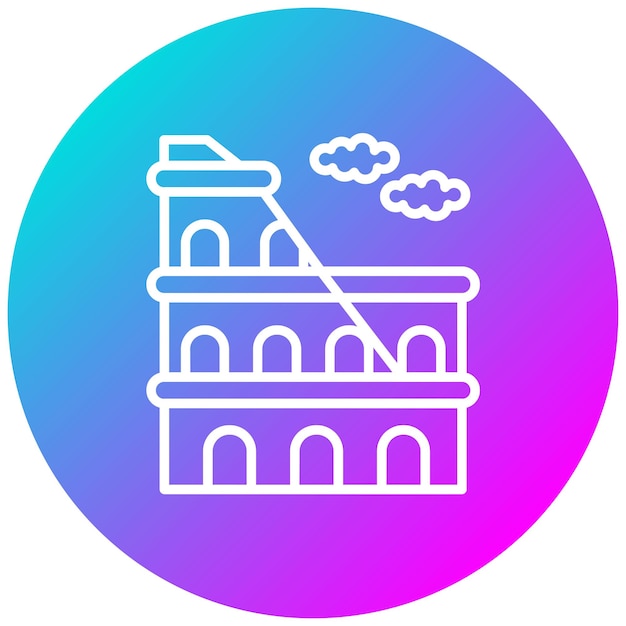 Estilo de ilustración vectorial del Coliseo