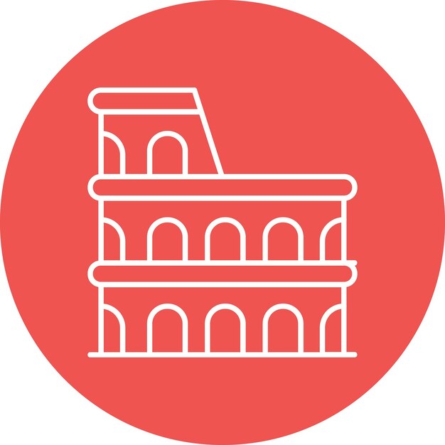 Estilo de ilustración vectorial del Coliseo
