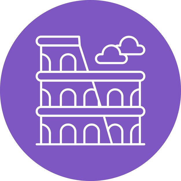 Estilo de ilustración vectorial del Coliseo