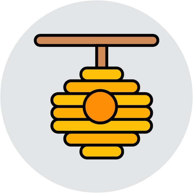 Estilo de la ilustración vectorial de la colmena