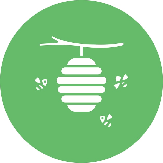 Estilo de la ilustración vectorial de la colmena