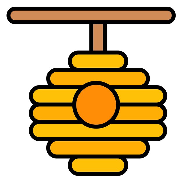 Estilo de la ilustración vectorial de la colmena