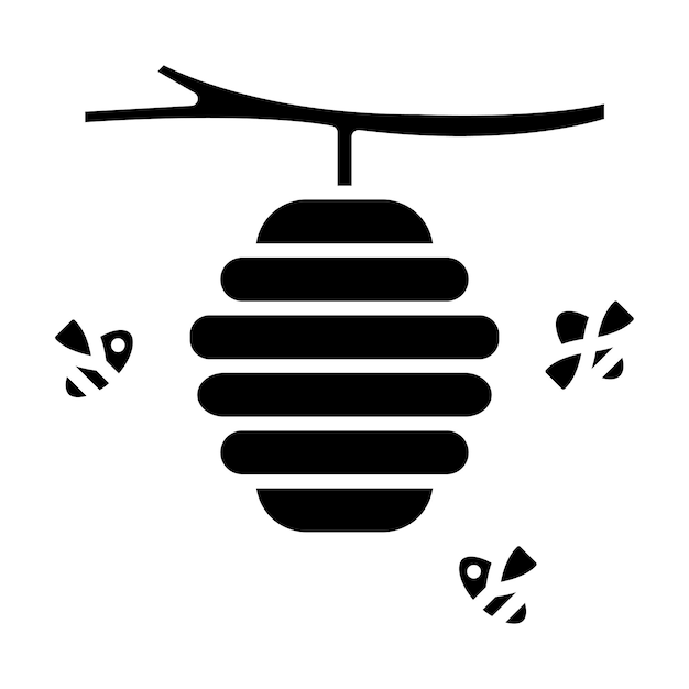 Estilo de la ilustración vectorial de la colmena