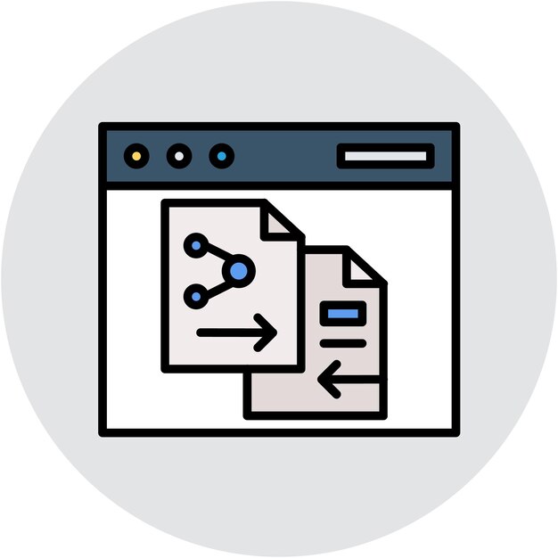Estilo de ilustración vectorial para compartir archivos