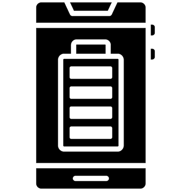 Estilo de ilustración vectorial completo de la batería
