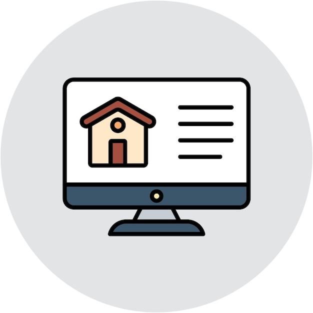 Estilo de ilustración vectorial para comprar una casa en línea