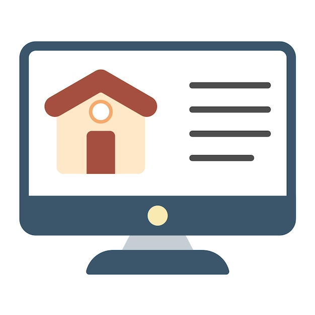 Estilo de ilustración vectorial para comprar una casa en línea