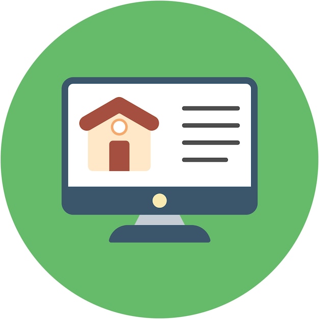Estilo de ilustración vectorial para comprar una casa en línea