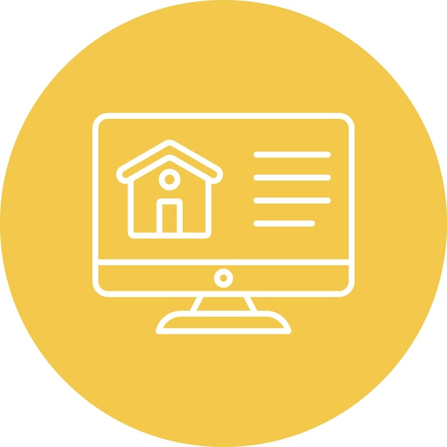 Estilo de ilustración vectorial para comprar una casa en línea