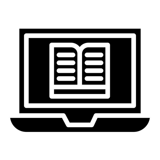 Estilo de ilustración vectorial de la computadora portátil escolar