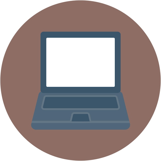 Estilo de la ilustración vectorial de la computadora portátil