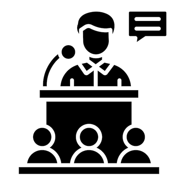 Estilo de ilustración vectorial de la conferencia