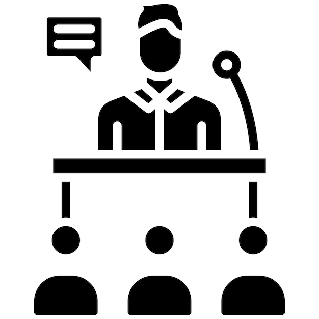 Estilo de ilustración vectorial de la conferencia