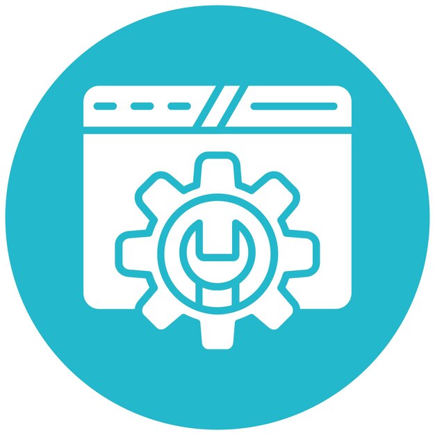 Estilo de la ilustración vectorial de la configuración web