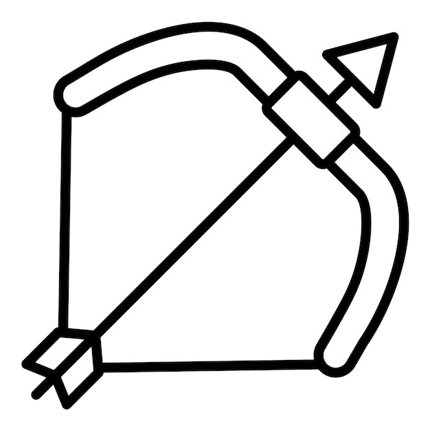 Estilo de ilustración vectorial del conjunto de tiro con arco