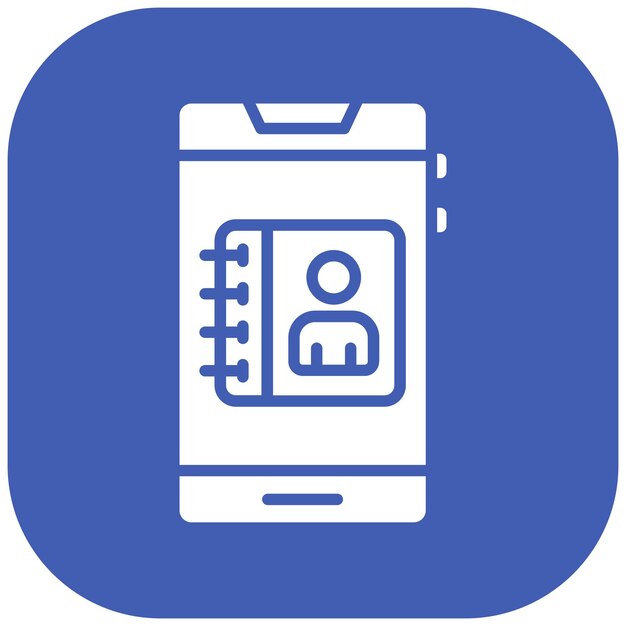Estilo de la ilustración vectorial de los contactos