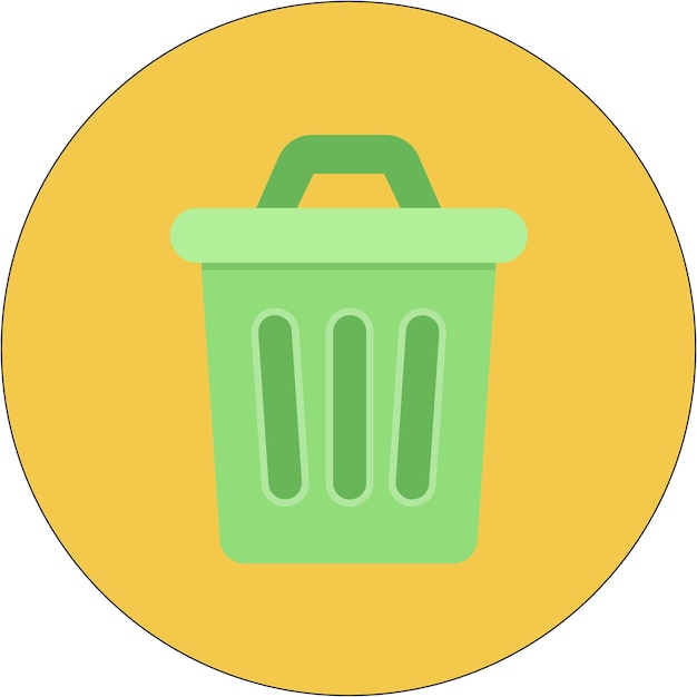 Estilo de ilustración vectorial del contenedor de basura