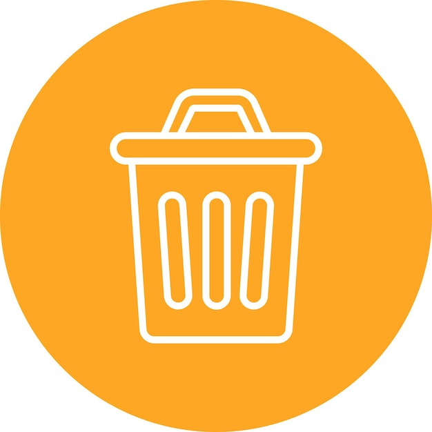 Estilo de ilustración vectorial del contenedor de basura