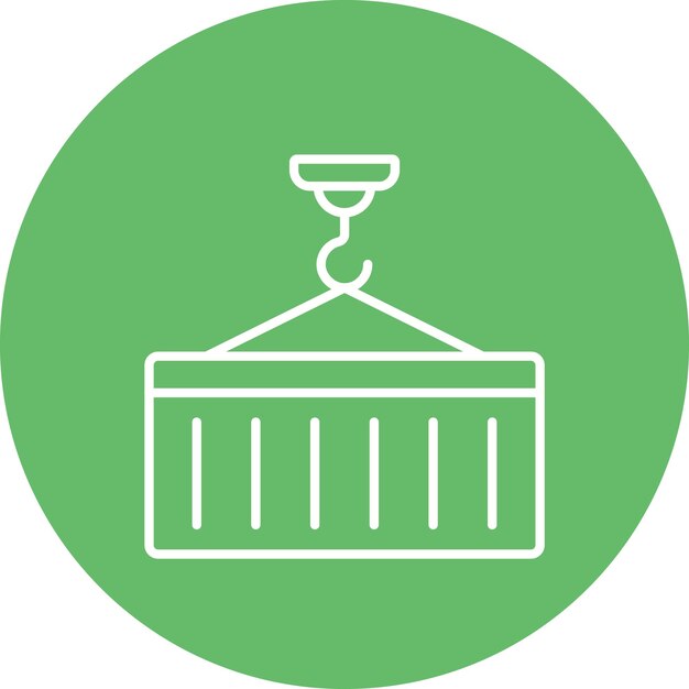 Estilo de la ilustración vectorial del contenedor