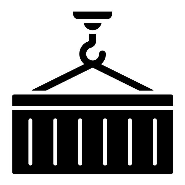 Estilo de la ilustración vectorial del contenedor