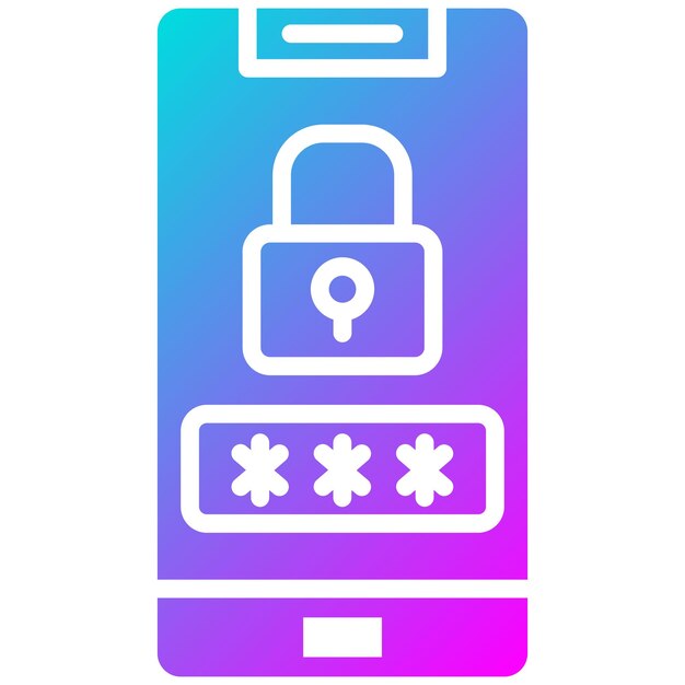 Estilo de ilustración vectorial de contraseñas para móviles