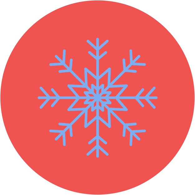 Estilo de ilustración vectorial de copo de nieve