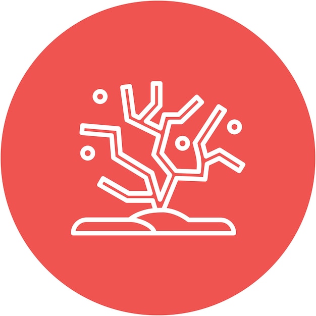 Estilo de ilustración vectorial de coral
