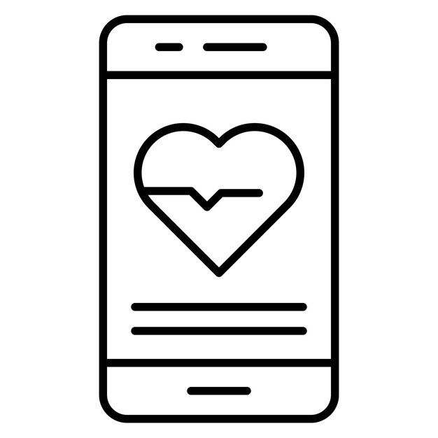 Estilo de ilustración vectorial del corazón